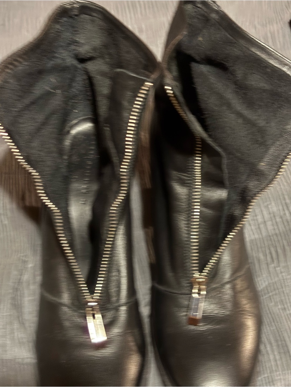 Zara Black genuine Leather Zip-Front Jacket with Silver Hardware size 9(39)
